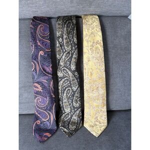 Santorelli Thick Silk Tie, Hugo Boss Silk Tie, Ermenegildo Zegna Made in Italy 3